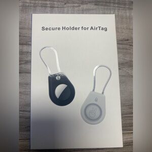 2 Pack AirTag Keychain New In Box Secure Holder For AirTag with Wire Cable